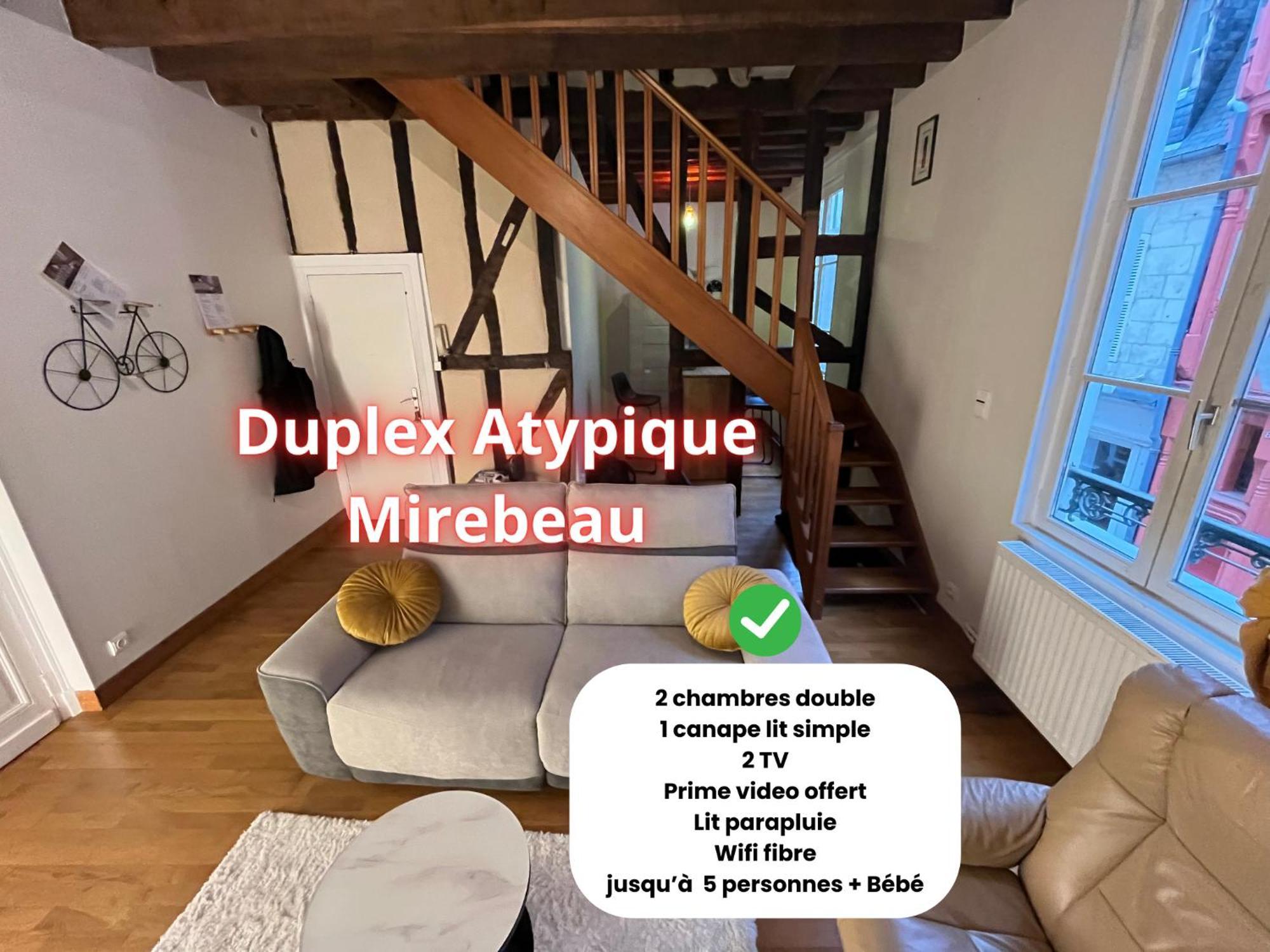 L'Atypique Mirebeau - T3 Duplex - Centre Historique Apartment Bourges Luaran gambar